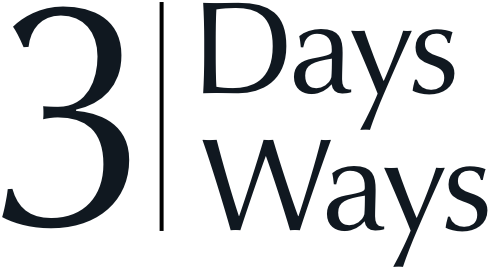 Caption saying '3 Days 3 Ways'