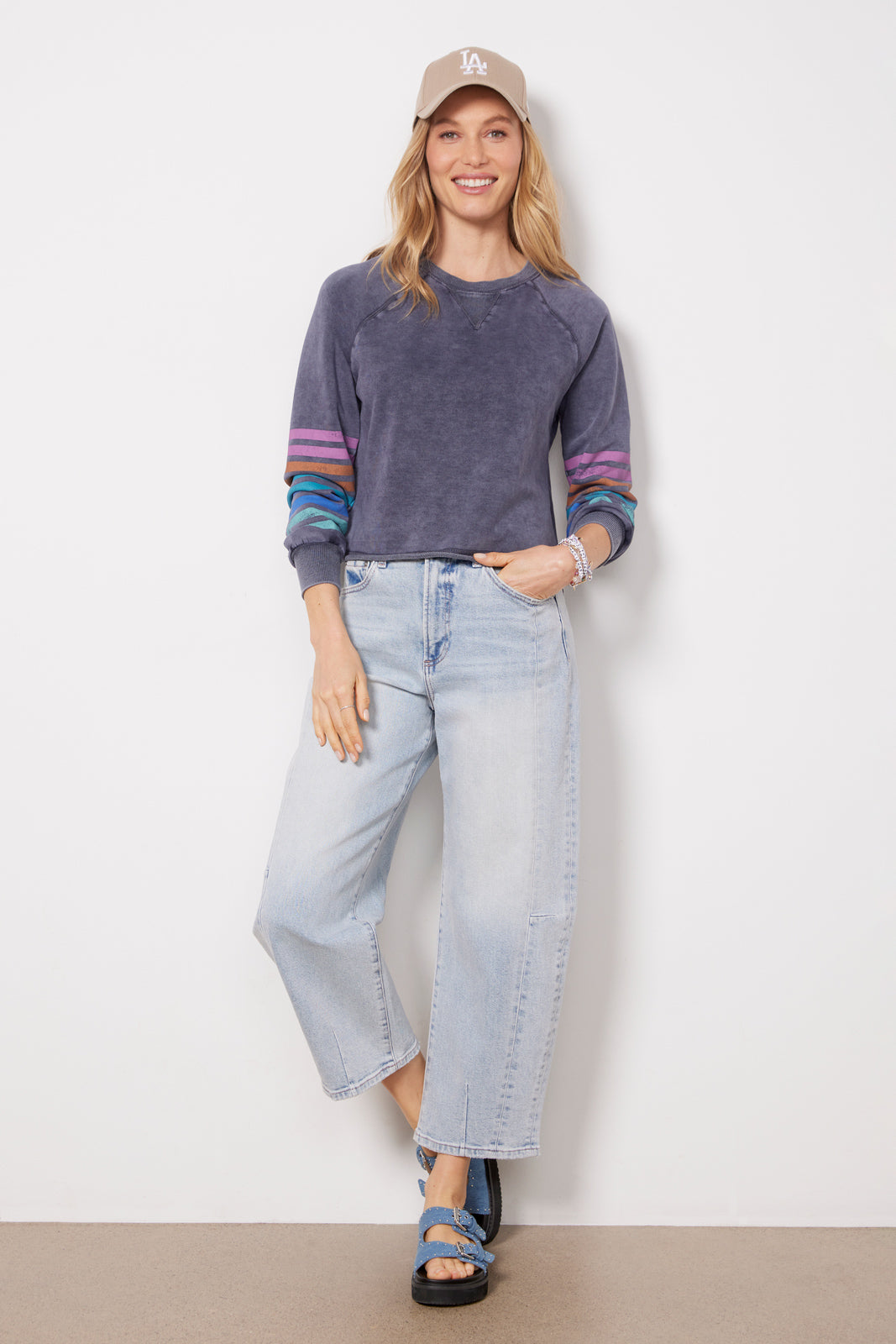 Beck Stripe Trim Sweatshirt