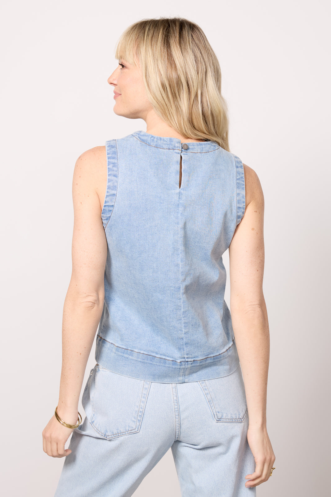 Avery Denim Shell Top