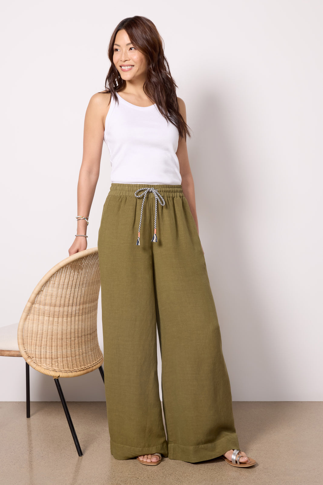 Wide Leg Linen Pant