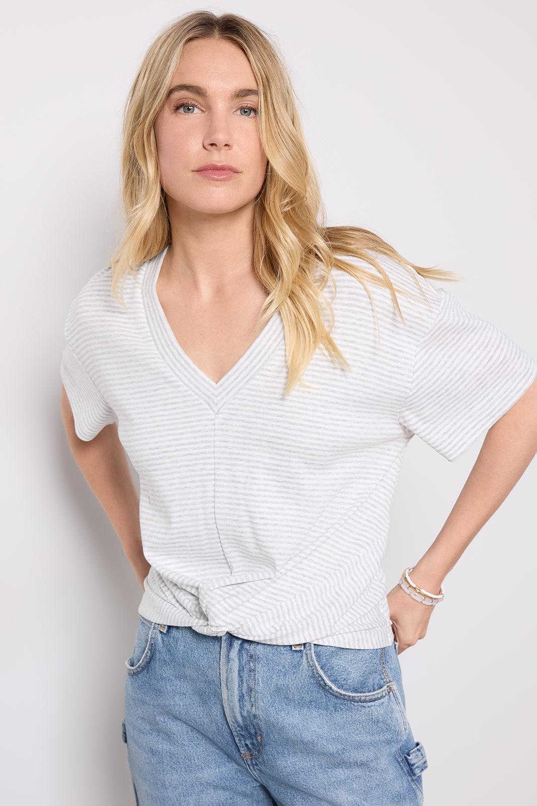 Layla Knot Front V Neck