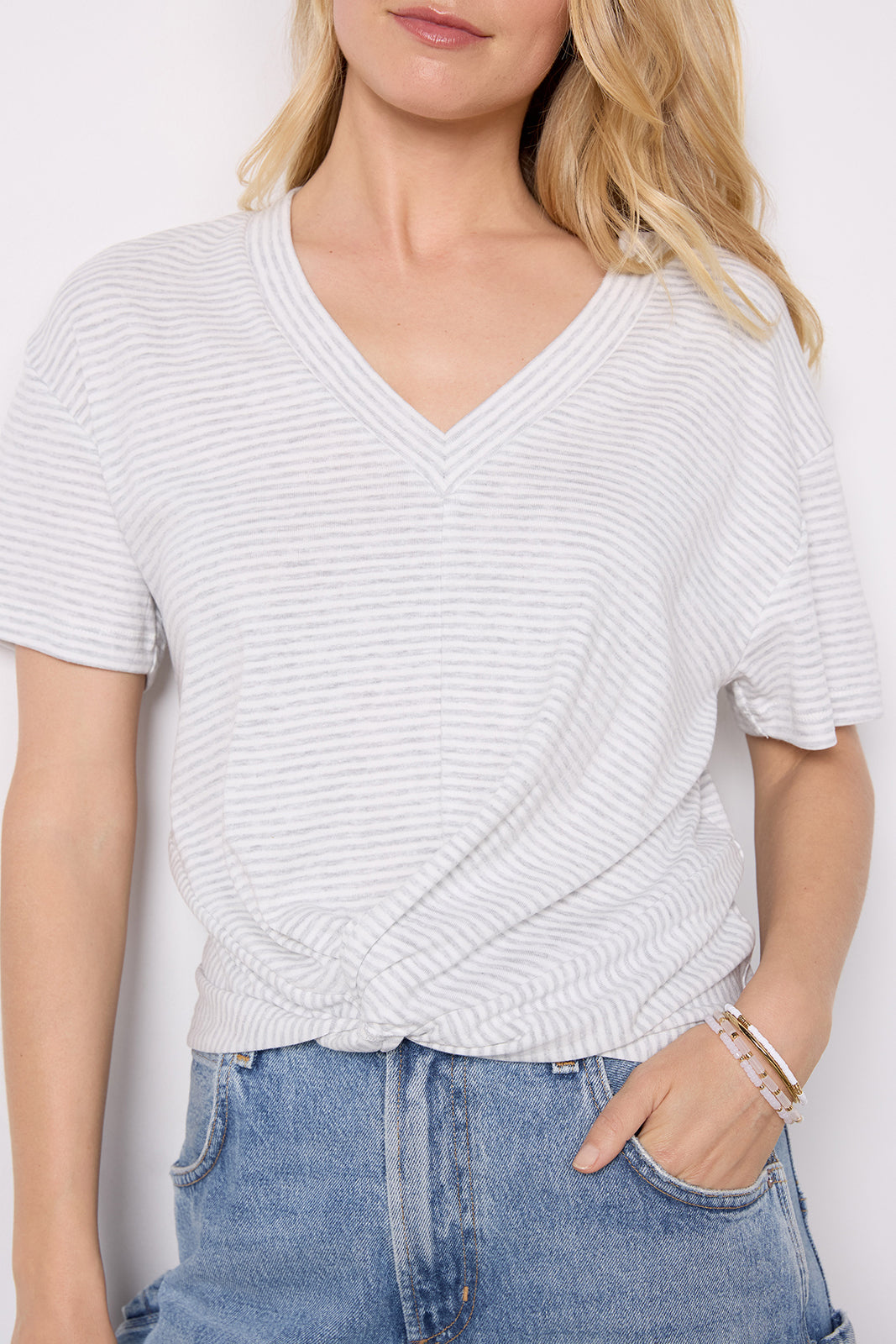 Layla Knot Front V Neck