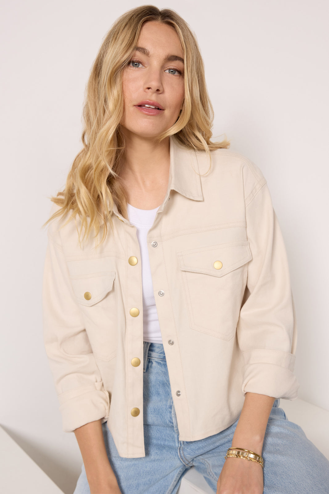 Frankie Stretch Linen Shacket