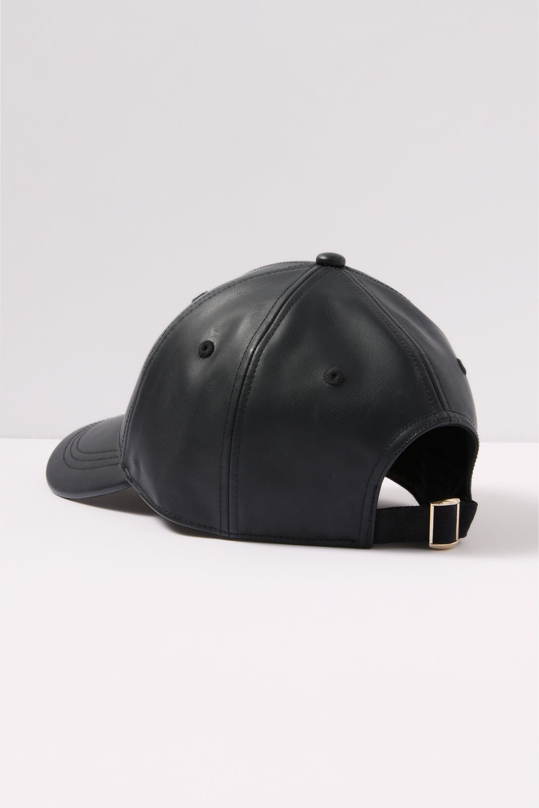 Faux Leather Baseball Hat