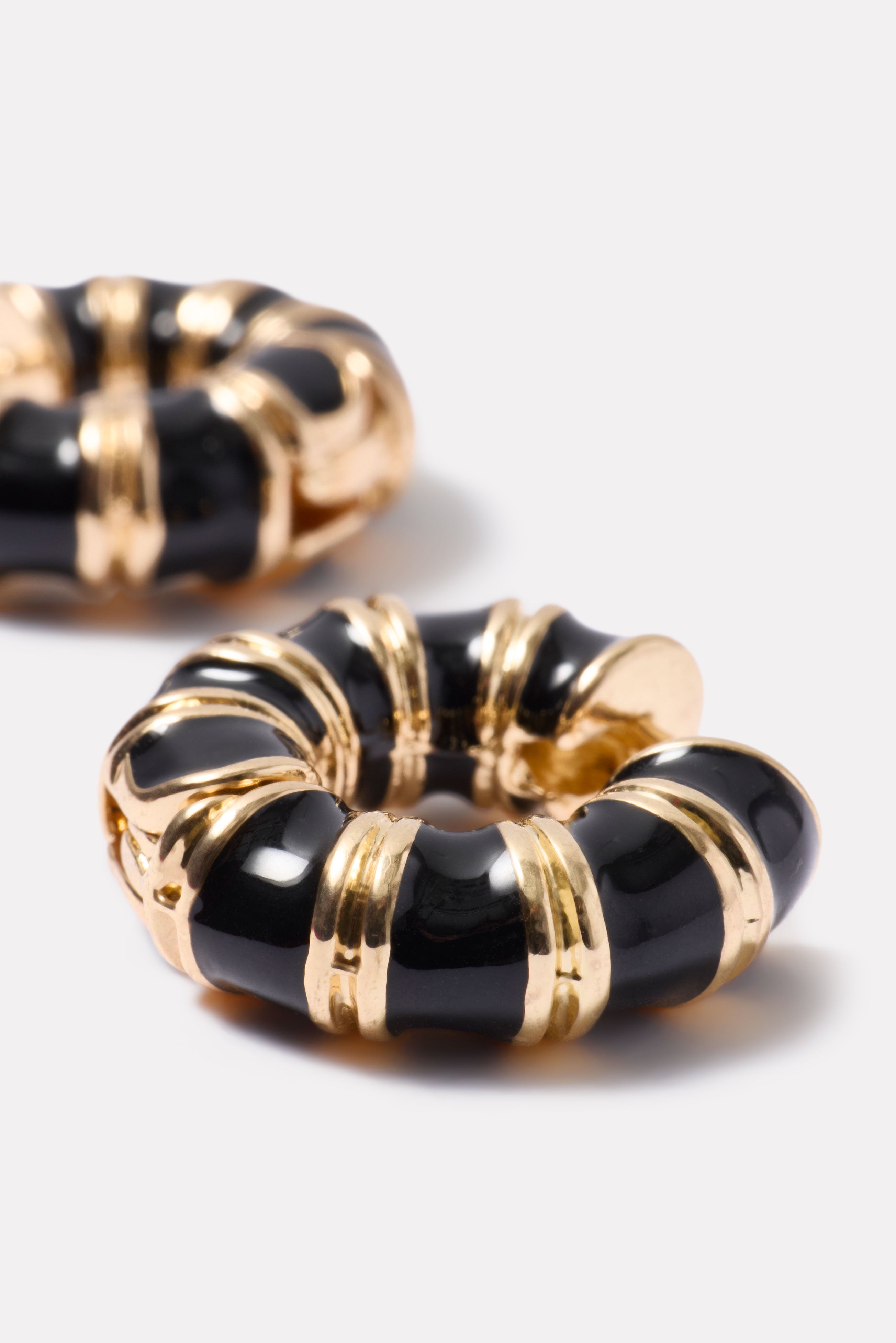 Becca Black/Gold Hoops