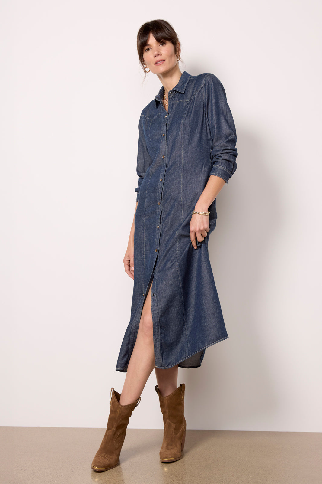 Western Yoke Shirt Dress