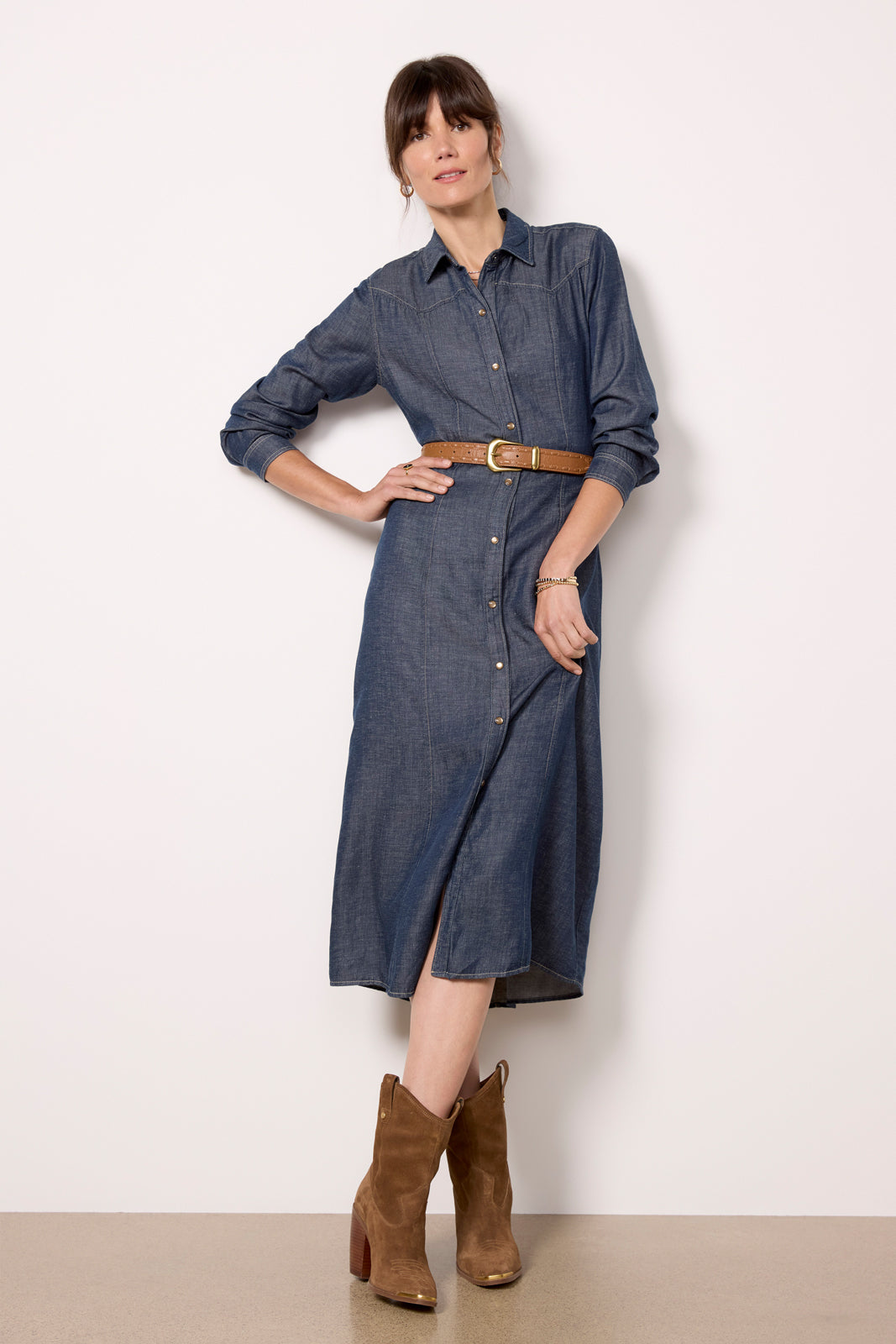 Western Yoke Shirt Dress