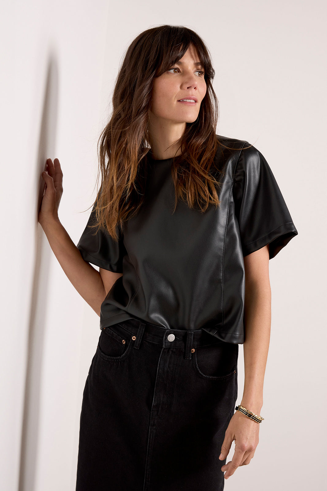 Zuri Faux Leather Tee