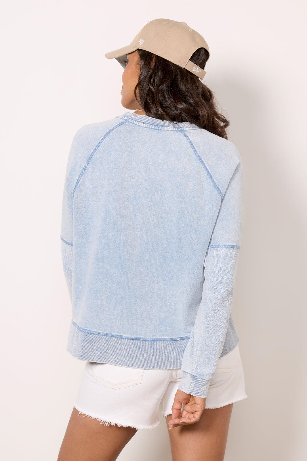 Knit Denim Sweatshirt