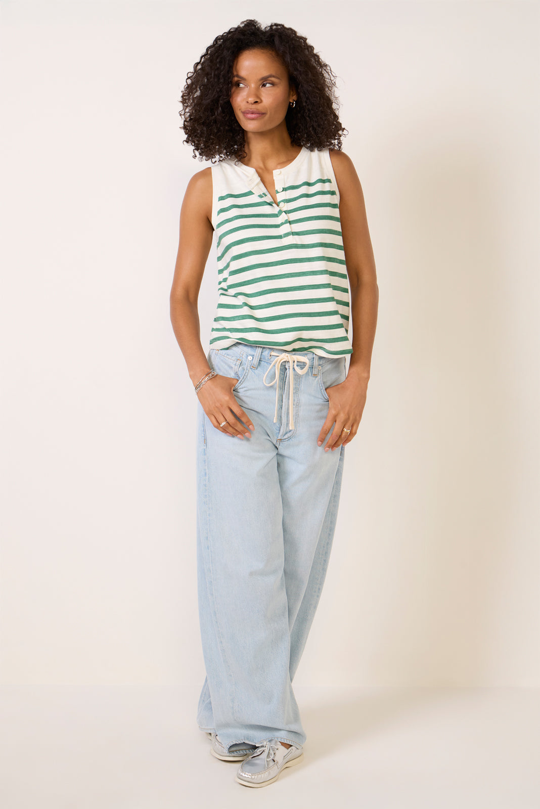 Esme Striped Henley Tank