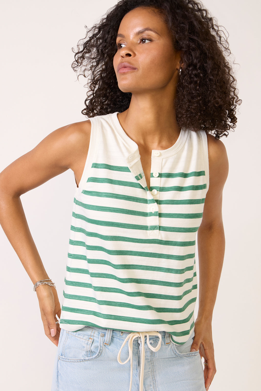 Esme Striped Henley Tank