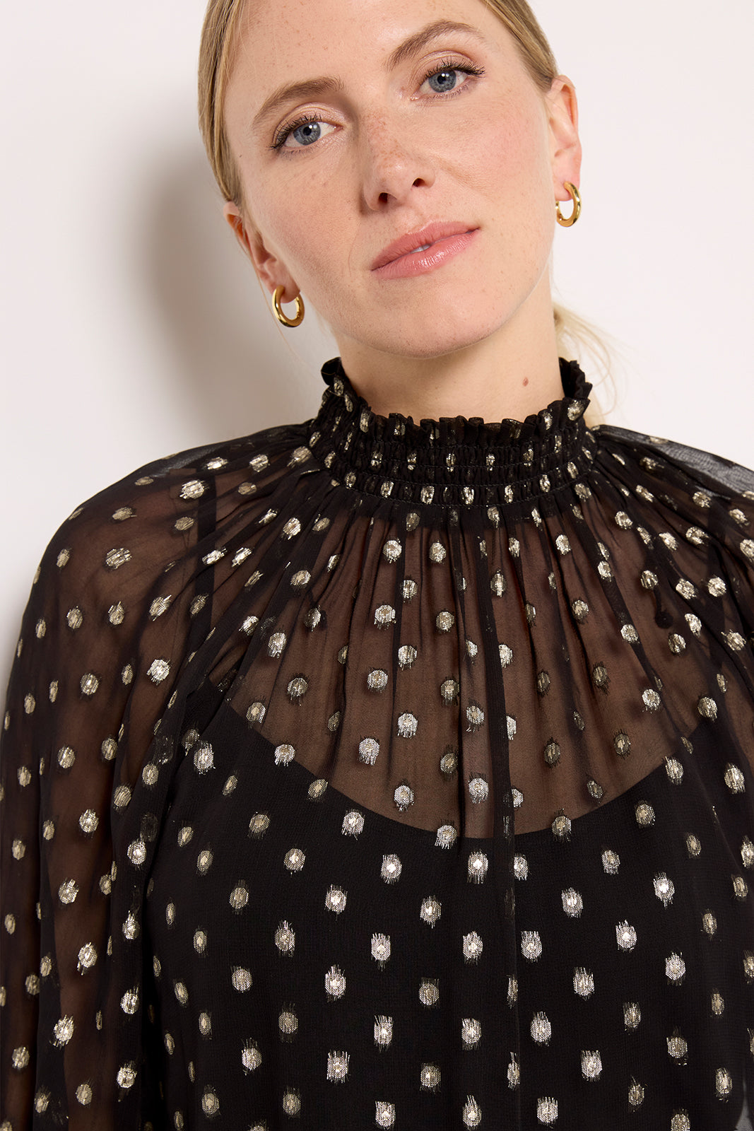 Millie Metallic Dot Blouse