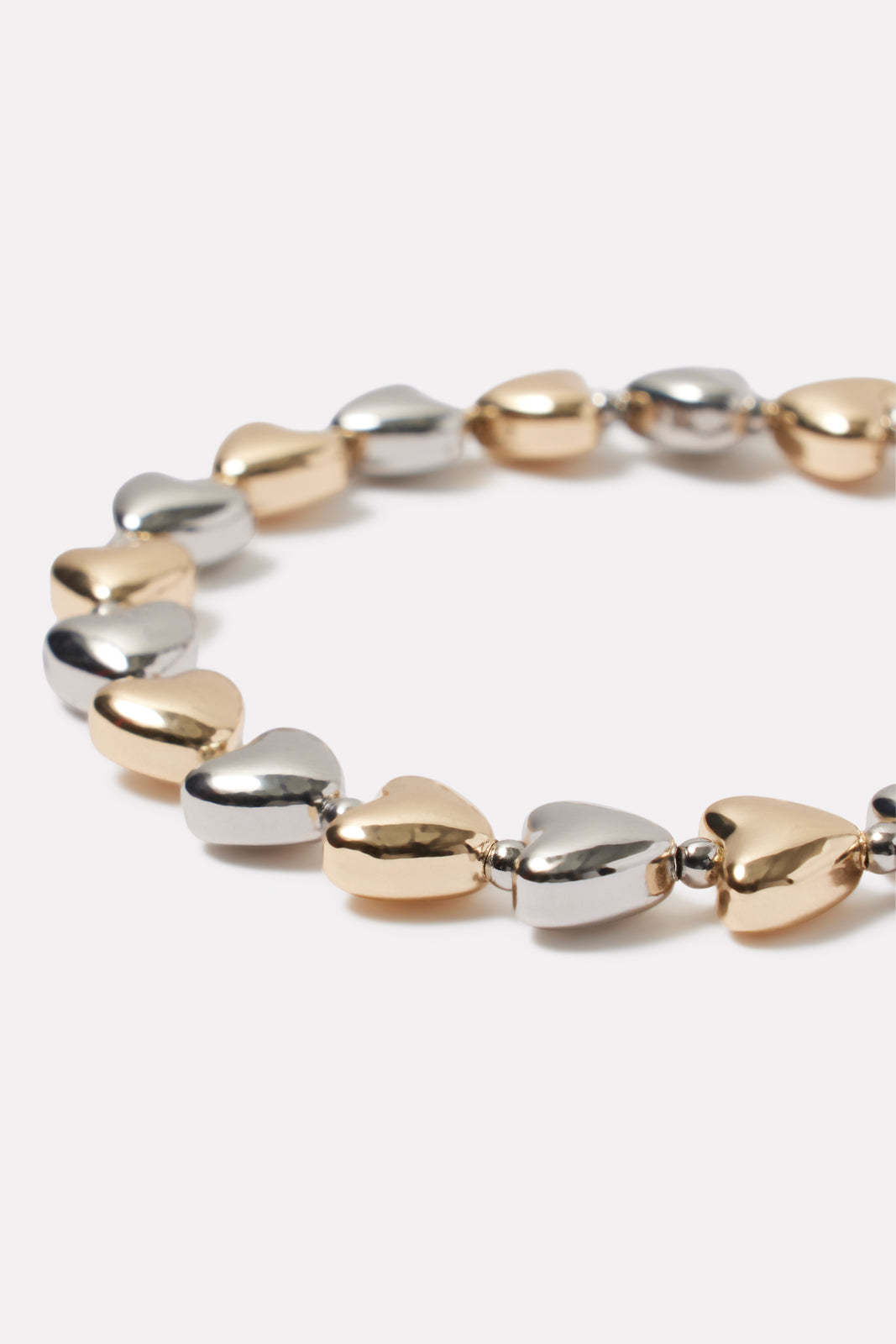 Two Tone Heart Bracelet