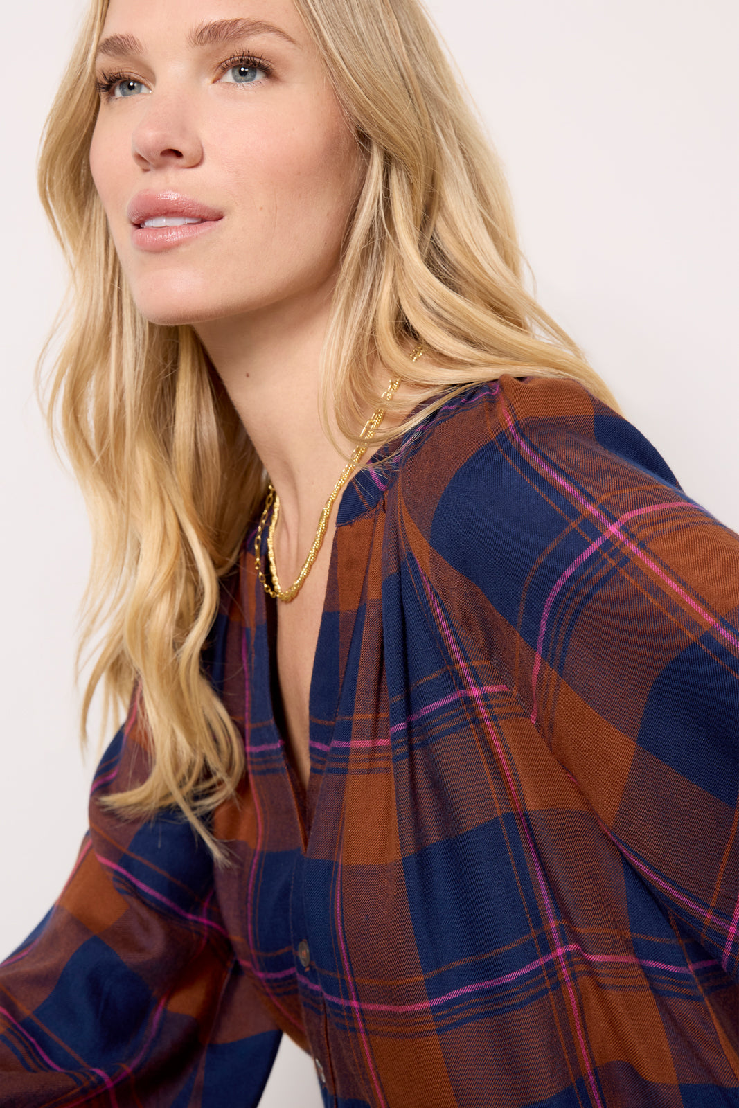 Norah Plaid Top