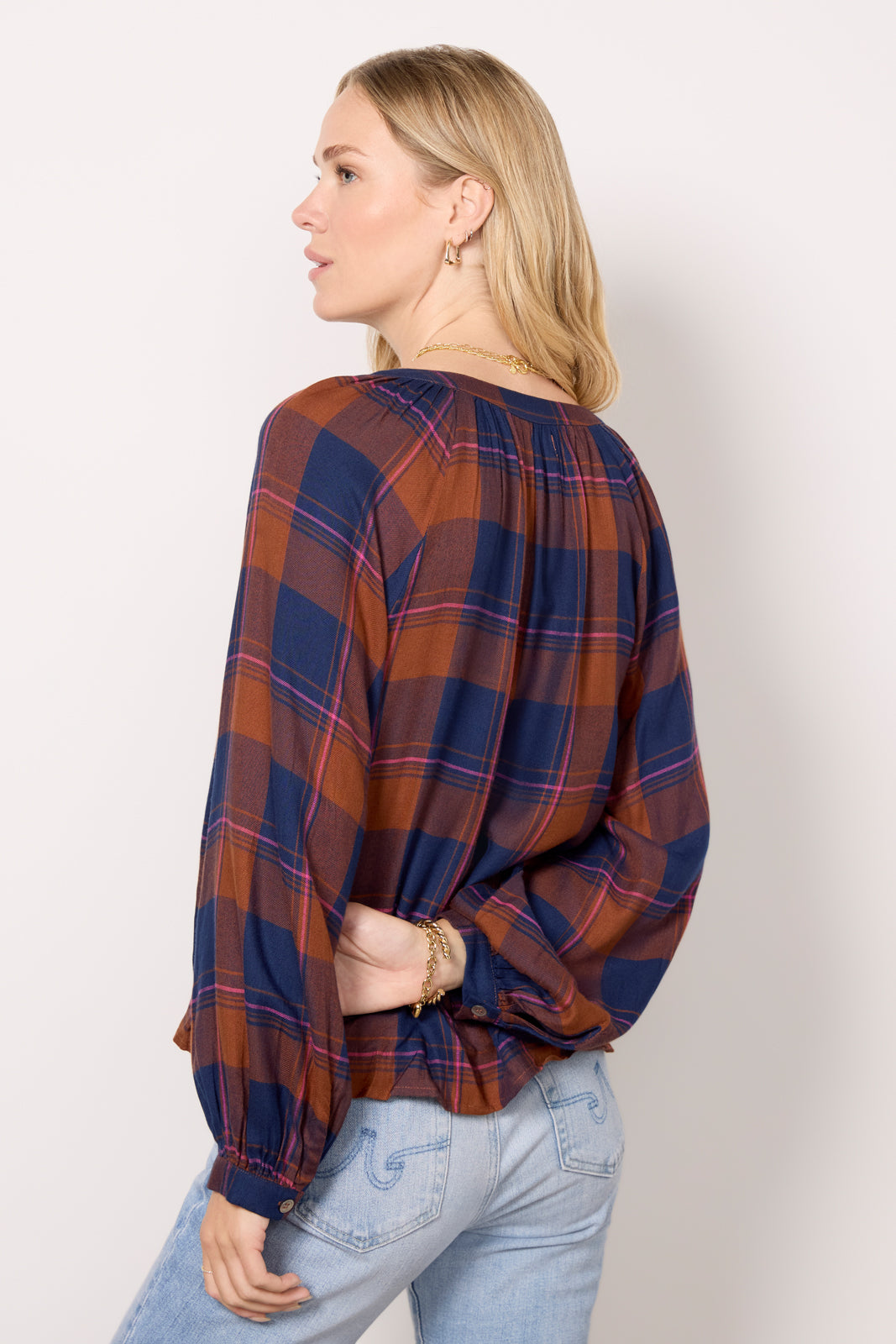 Norah Plaid Top