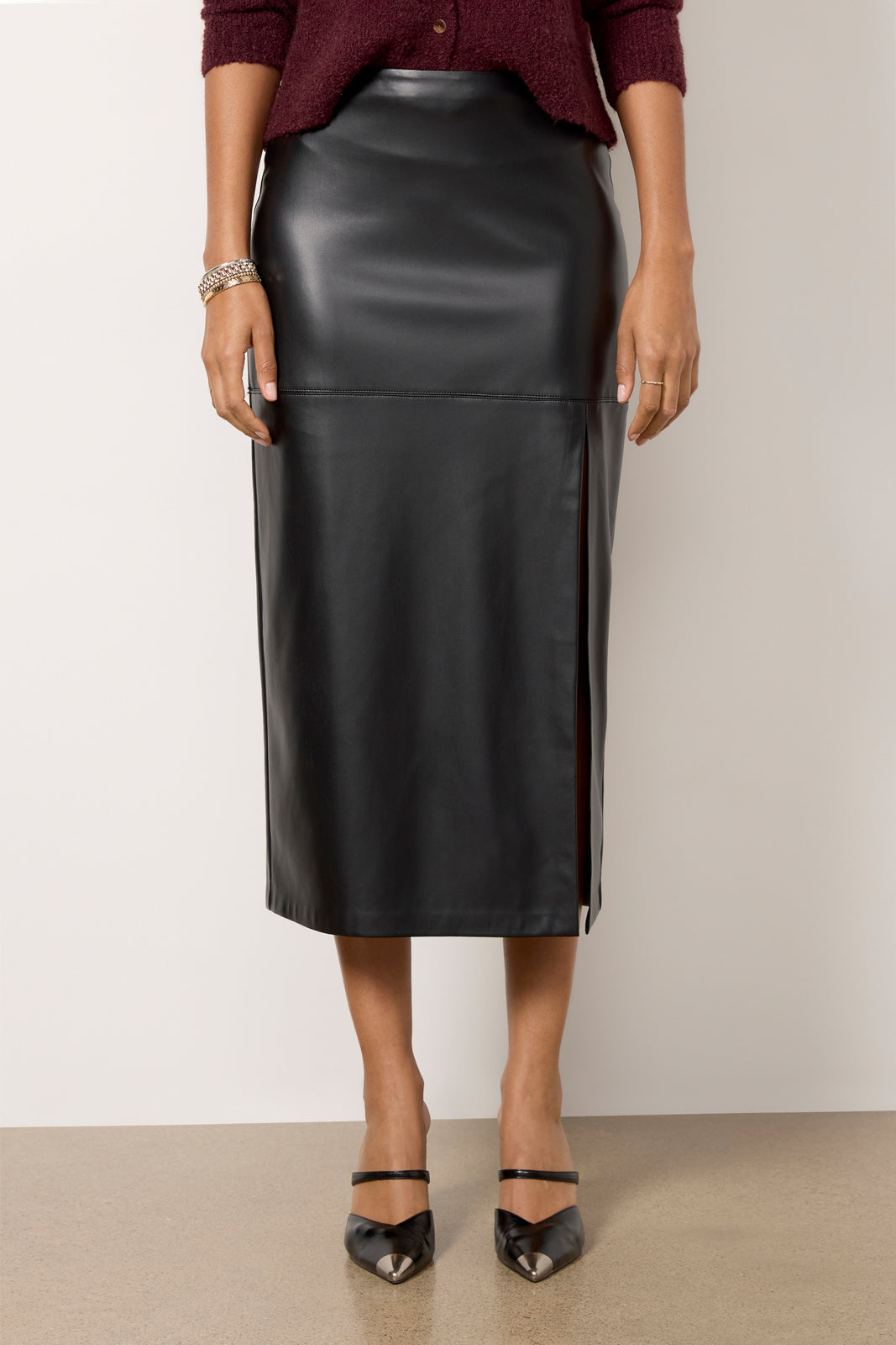 METROPOLITAN LEATHER SKIRT