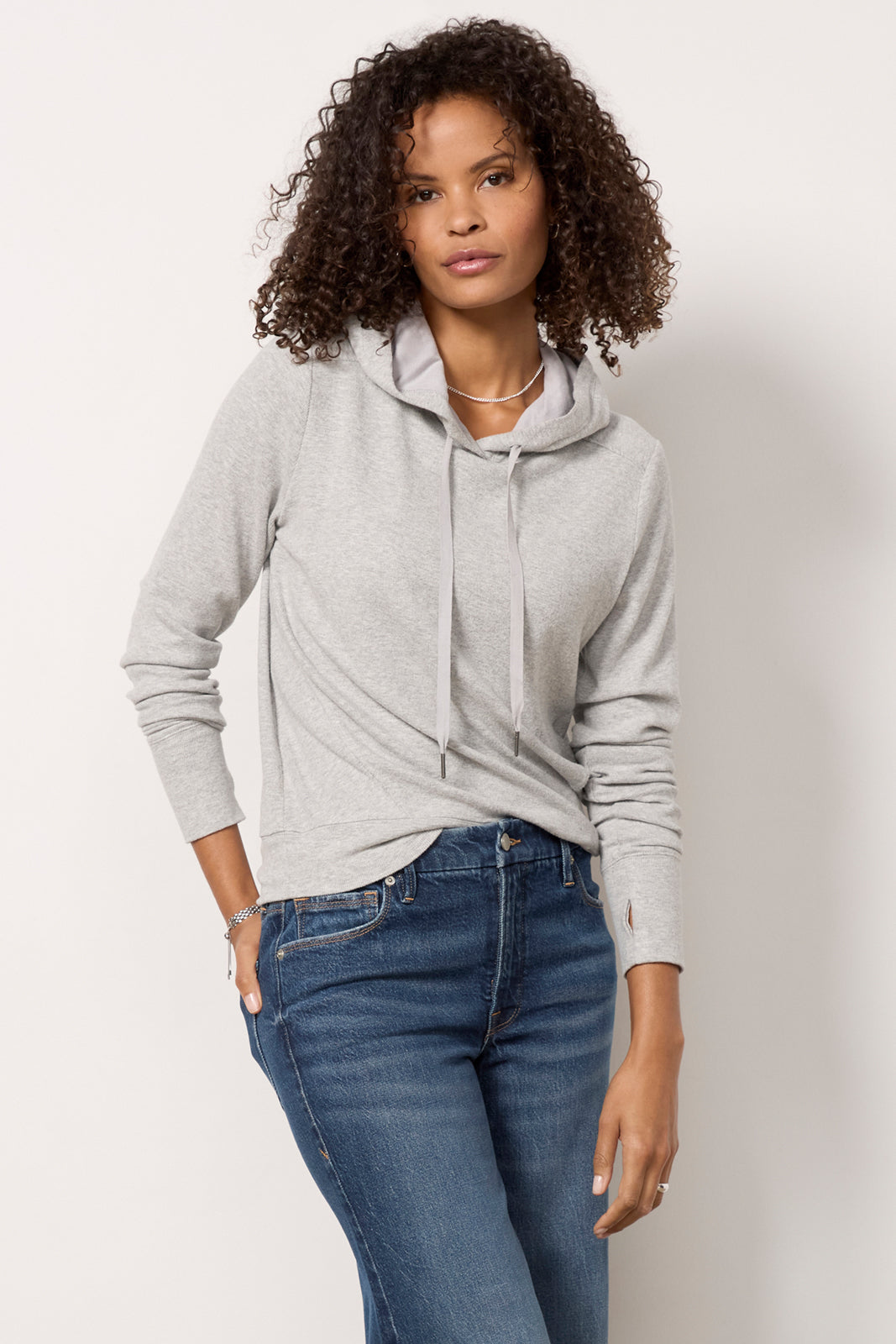 Zoey Rib Inset Hoodie