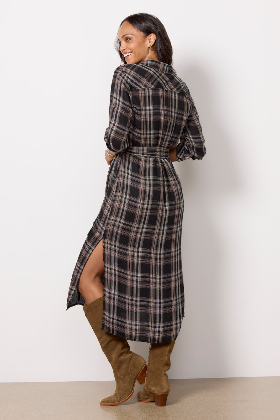 Long Sleeve Belted Duster