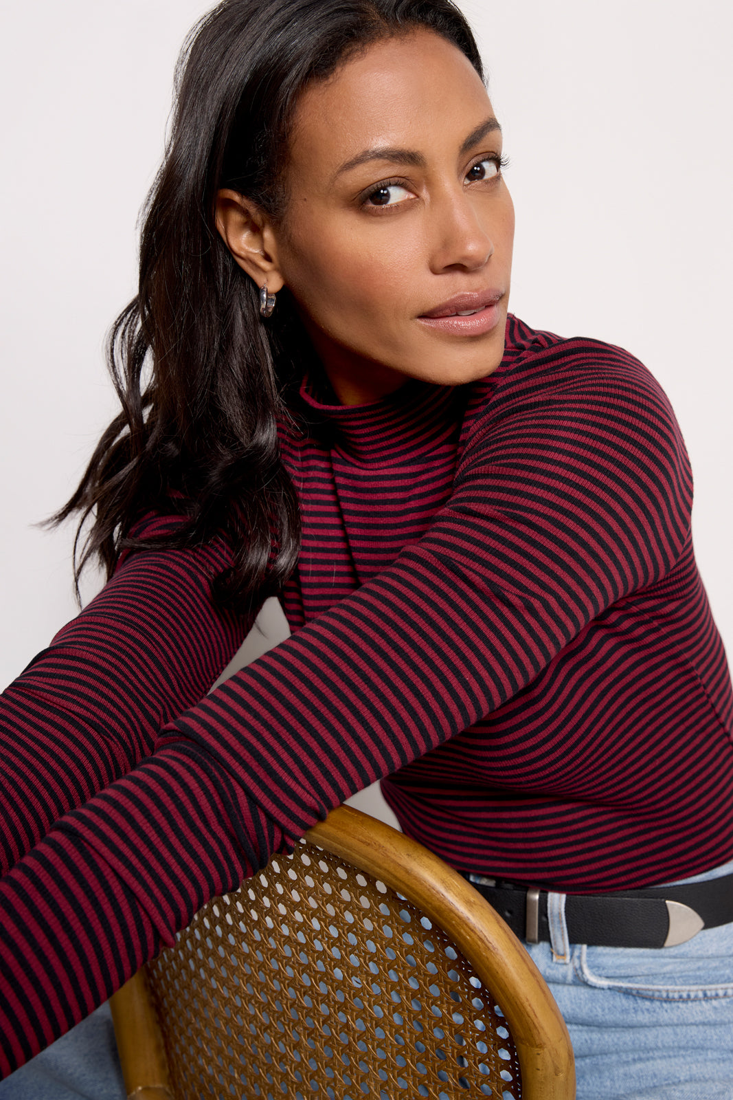 Kody Stripe Turtleneck