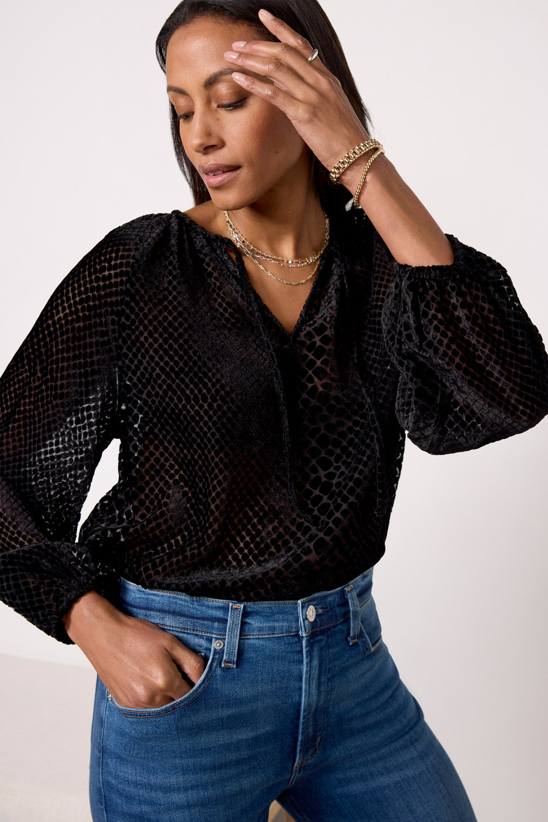 Arlo Velvet Burnout Top