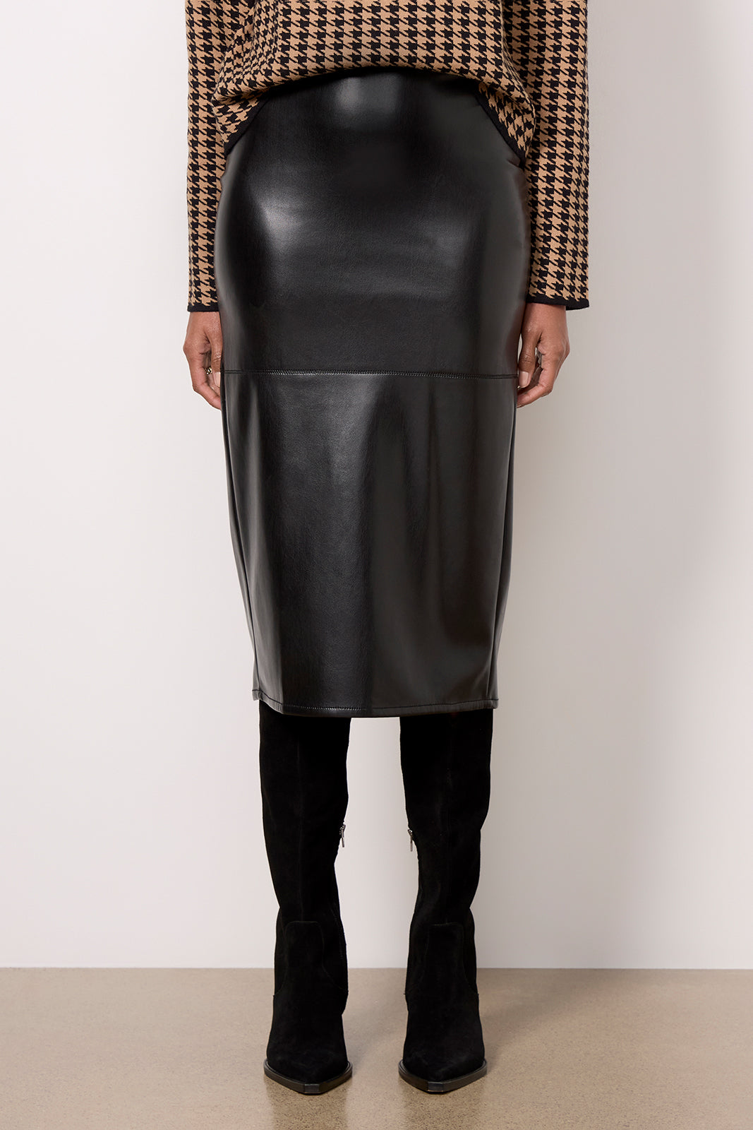 Better Than Leather Midi Skirt