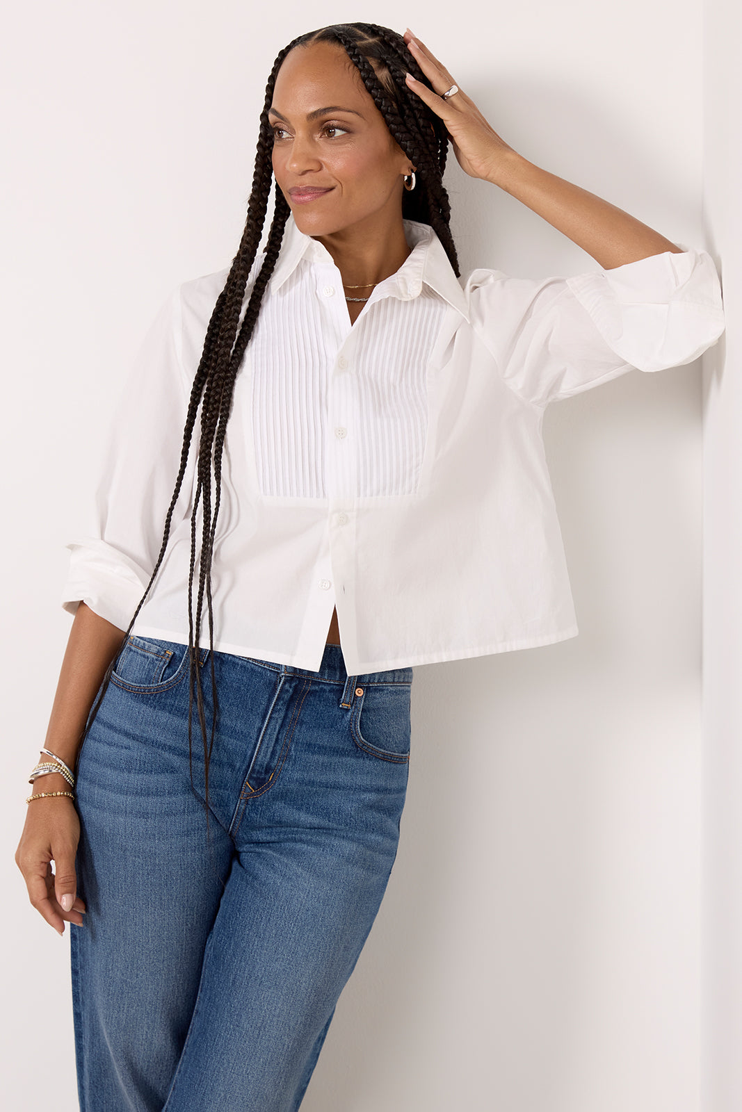 Fino Boxy Cropped Shirt