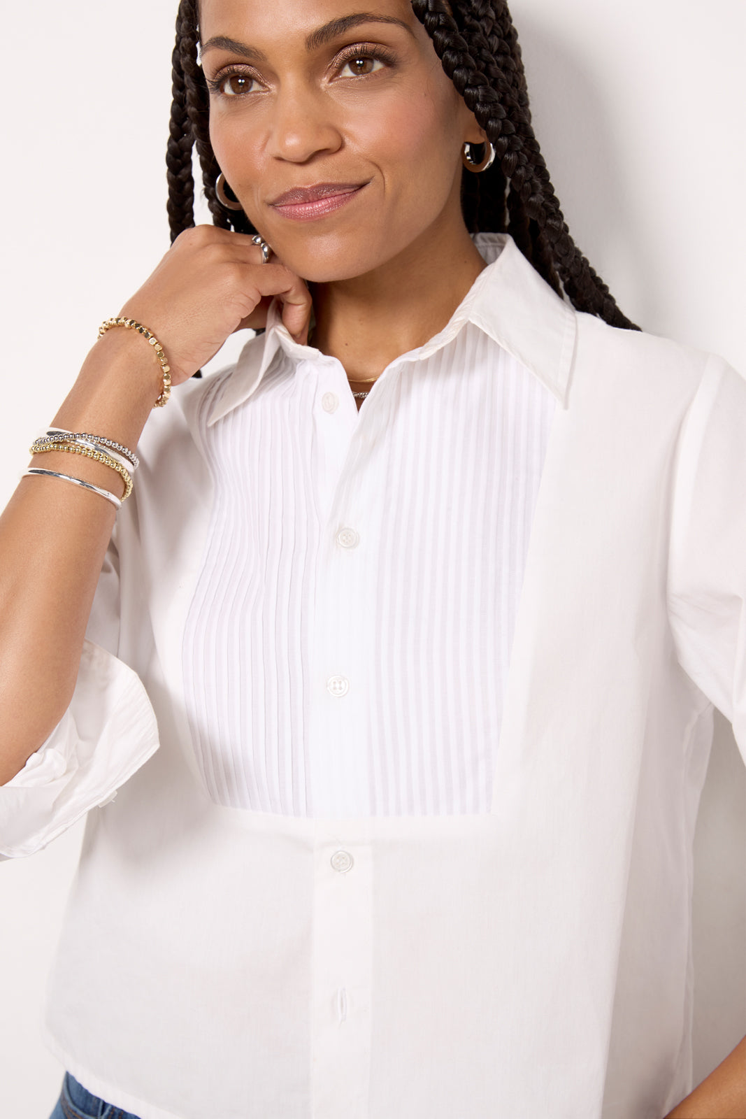 Fino Boxy Cropped Shirt