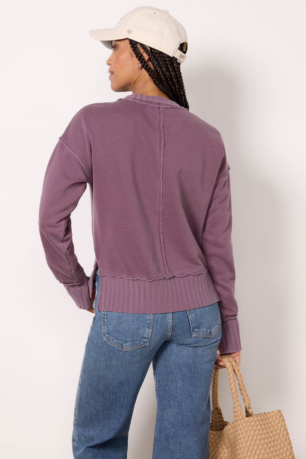 Maeve Rib Trim Sweatshirt