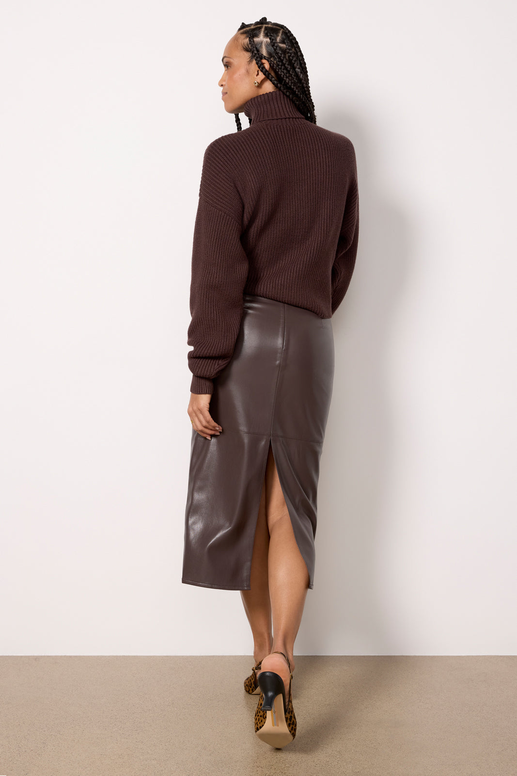 Better Than Leather Midi Skirt