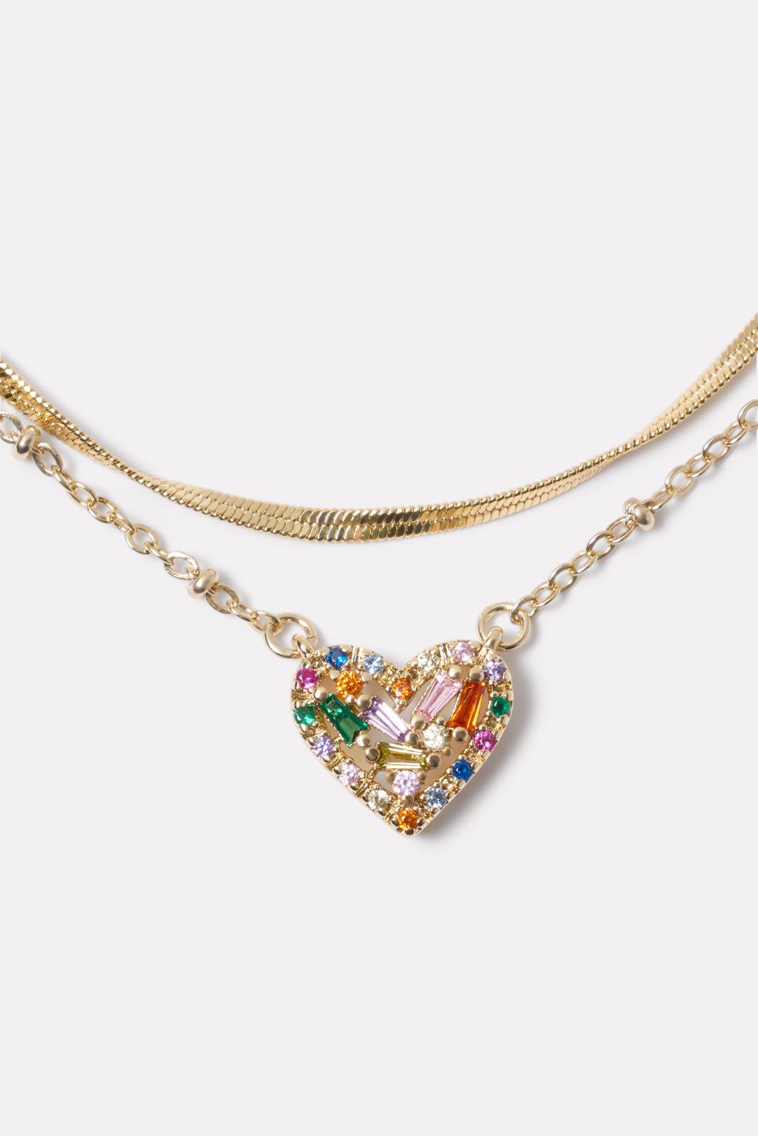 Elsa Pave Heart Necklace