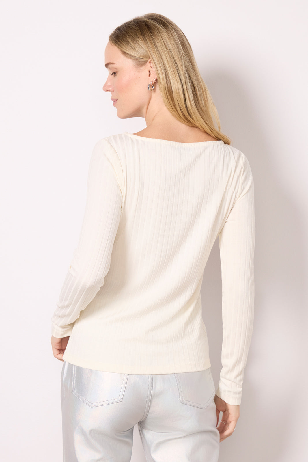 Rebecca Rib Boatneck Top