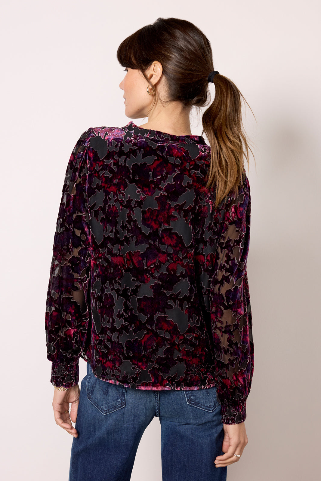 Jesse Burnout Velvet Blouse