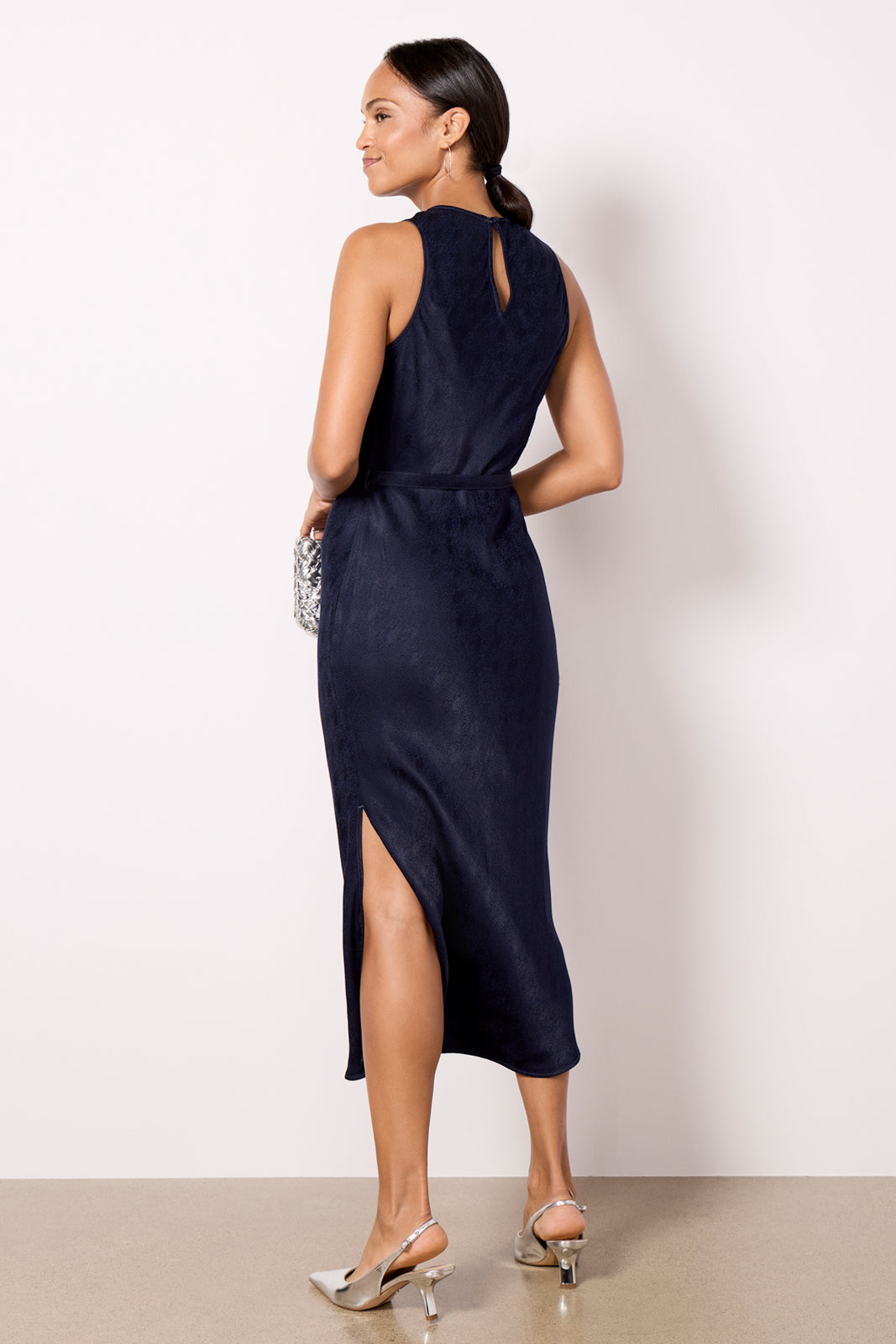 Hammered Satin Slip Dress