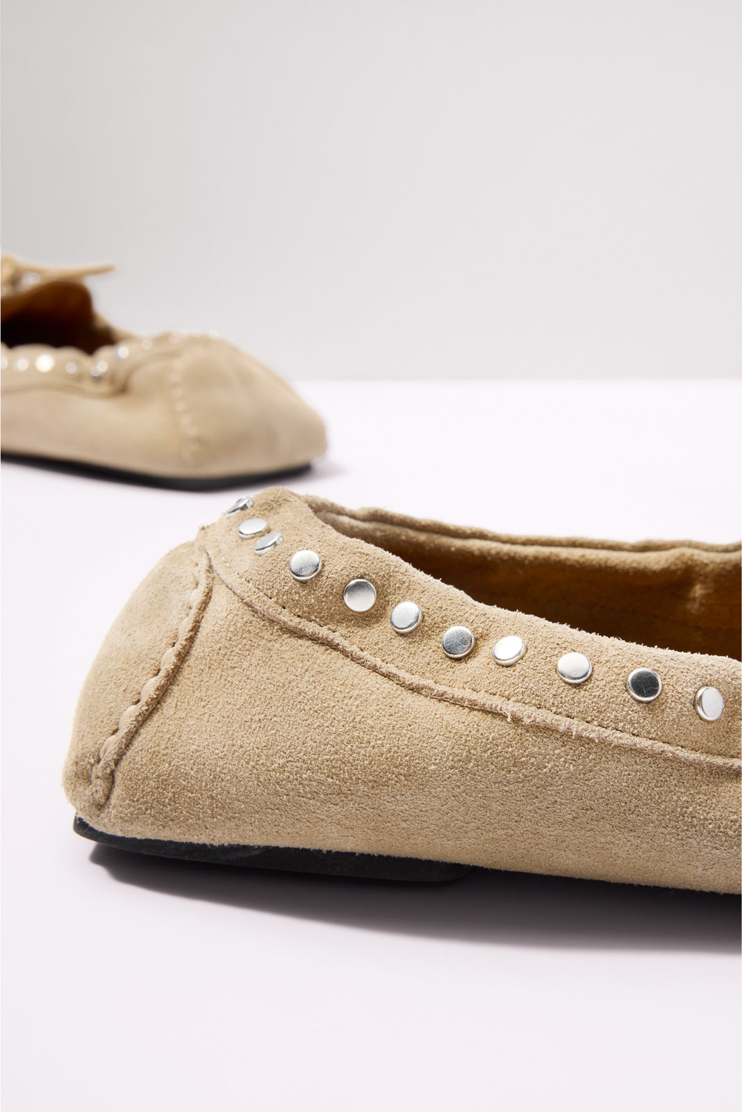 Calla Suede Studs Loafers