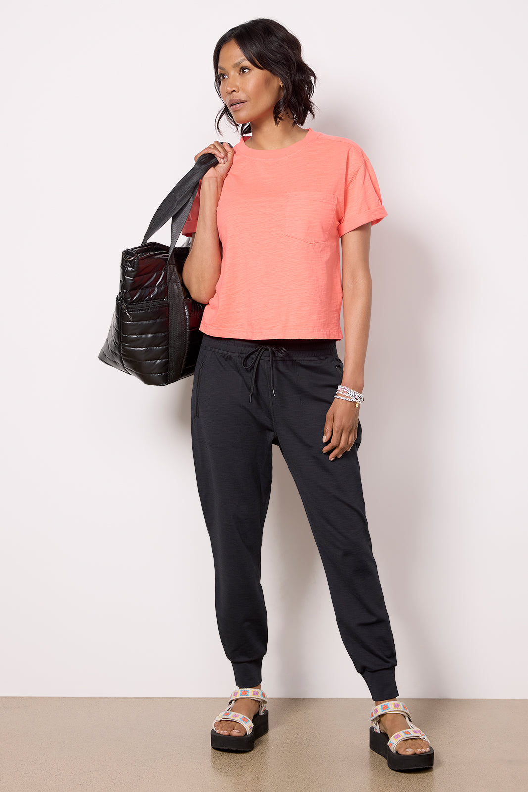 Heather Rib Street Jogger