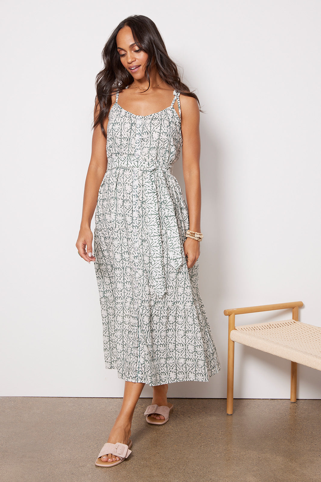 India Button Front Sundress