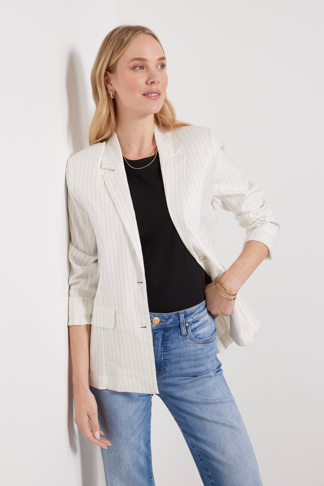 Taylor Pinstripe Blazer