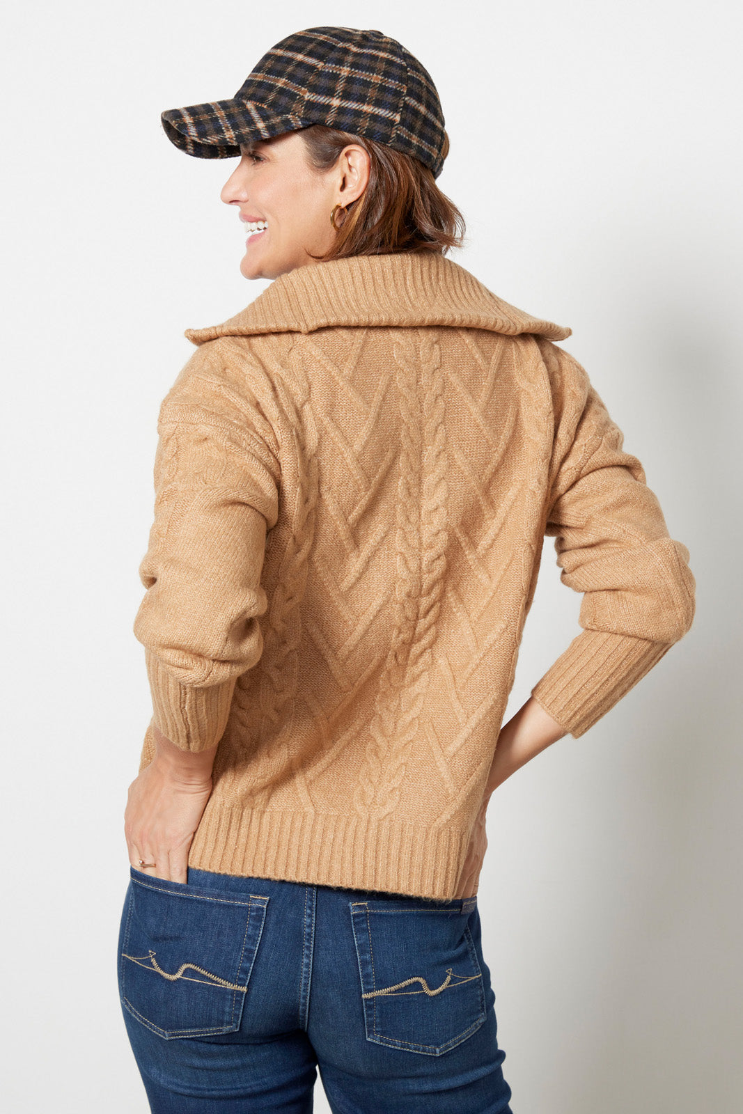 Leia Cable Quarter Zip